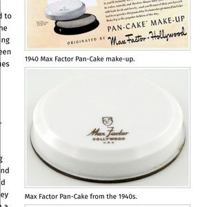 1940s Vtg Max Factor Hollywood USA Pan Cake MakeUp